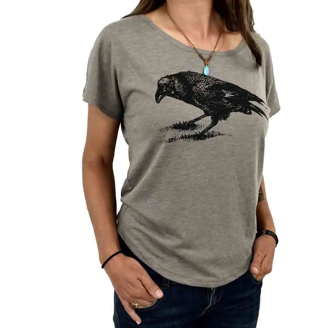 (20% Off) Adult Scoop Neck - Crow Venetian Gray Tee (XS and S only) by Slow Loris