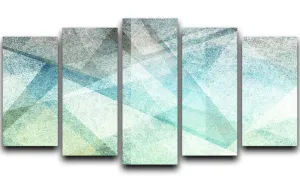 Abstract paper geometric 5 Split Panel Canvas