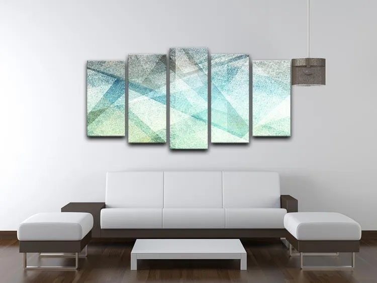 Abstract paper geometric 5 Split Panel Canvas