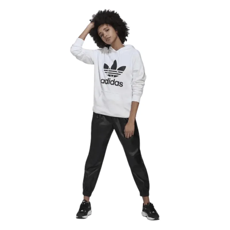 Adidas Womens White Trefoil Hoodie