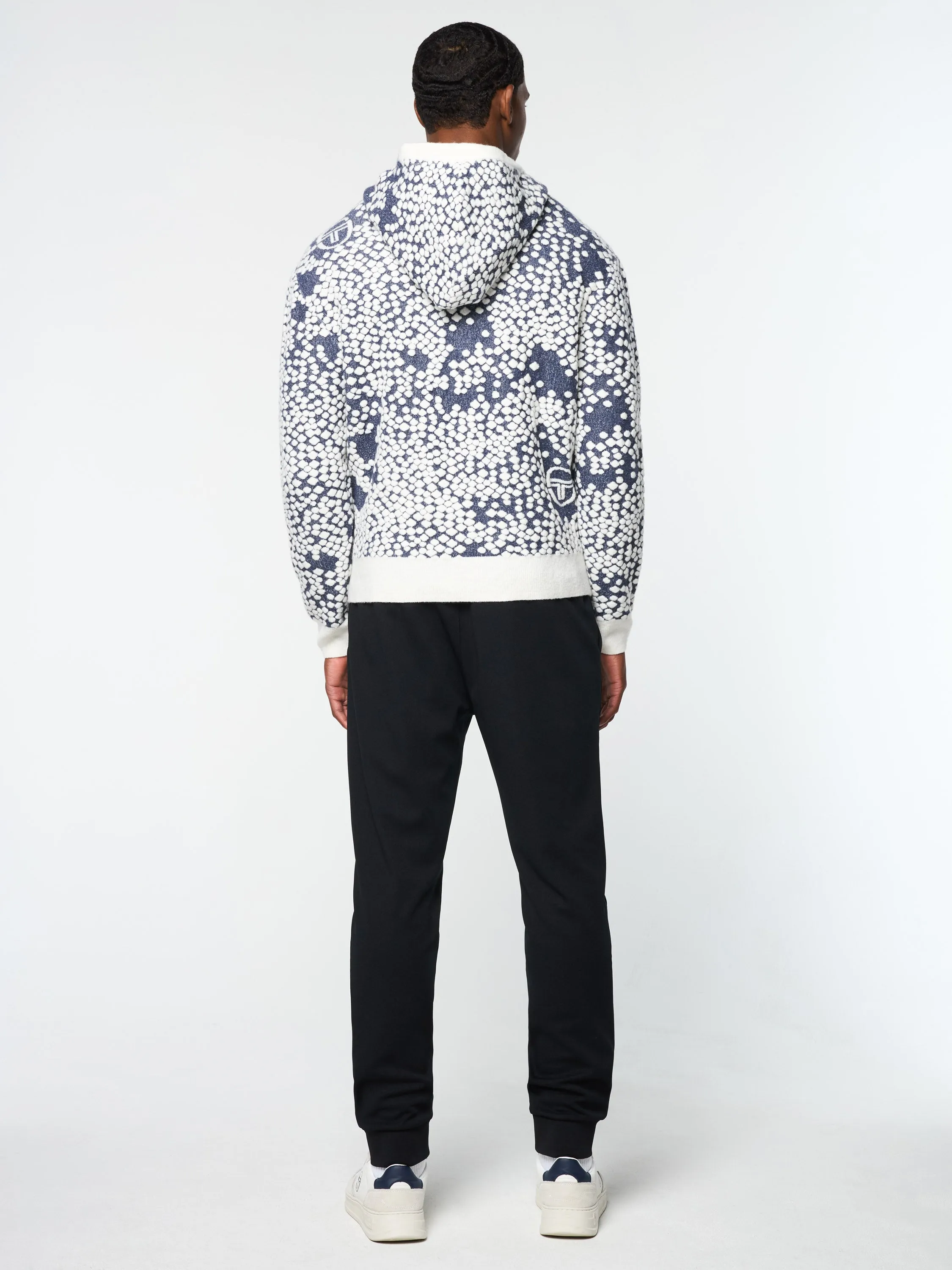 Astratta Jacquard Hoodie- Maritime Blue