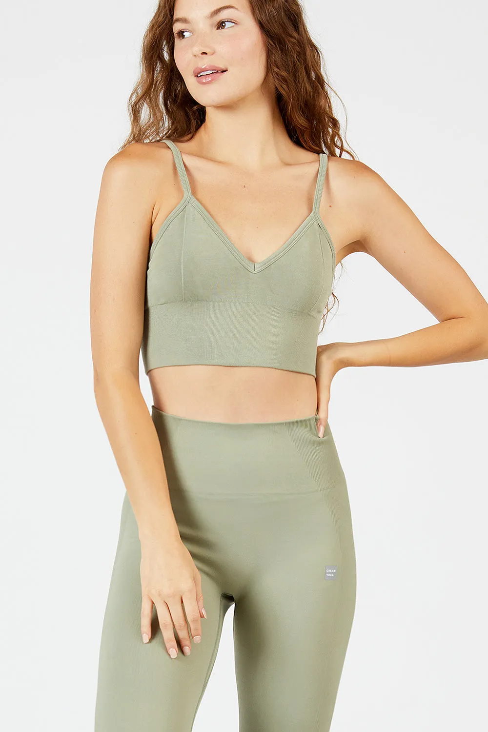 Ava bralette faded olive