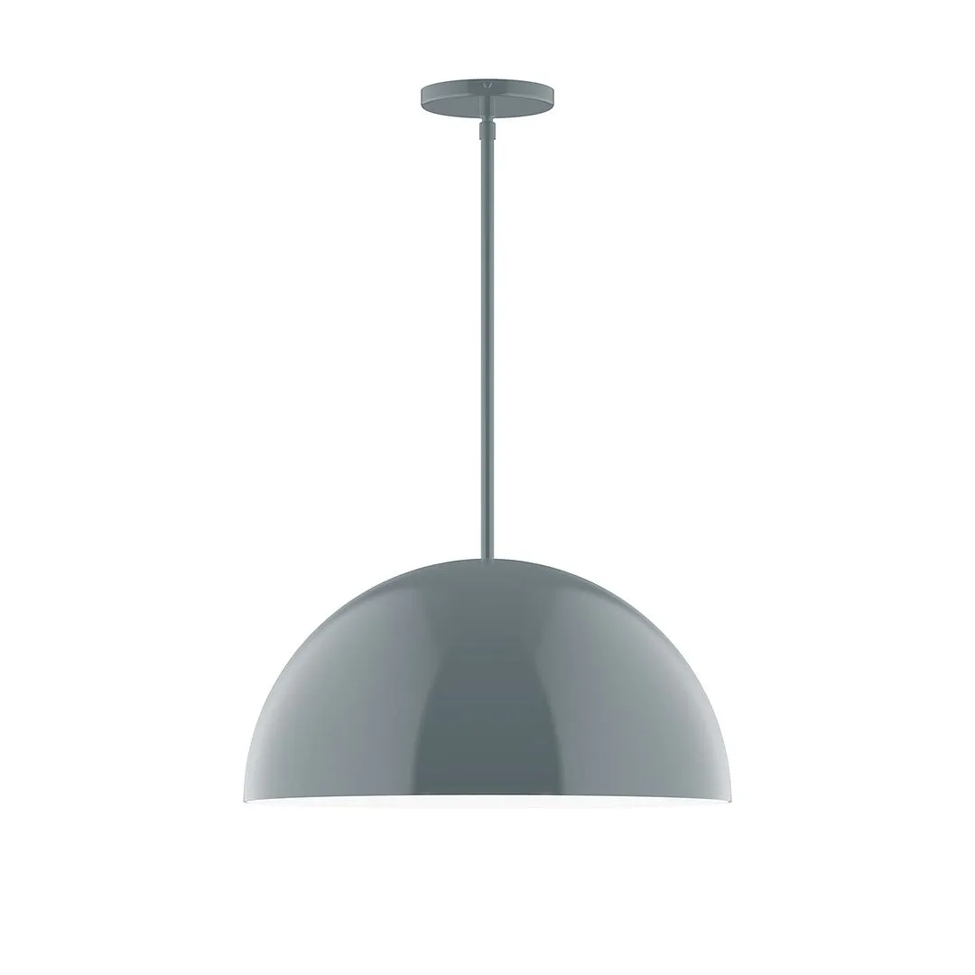 Axis Arcade 18" LED Stem Hung Pendant Light in Slate Gray