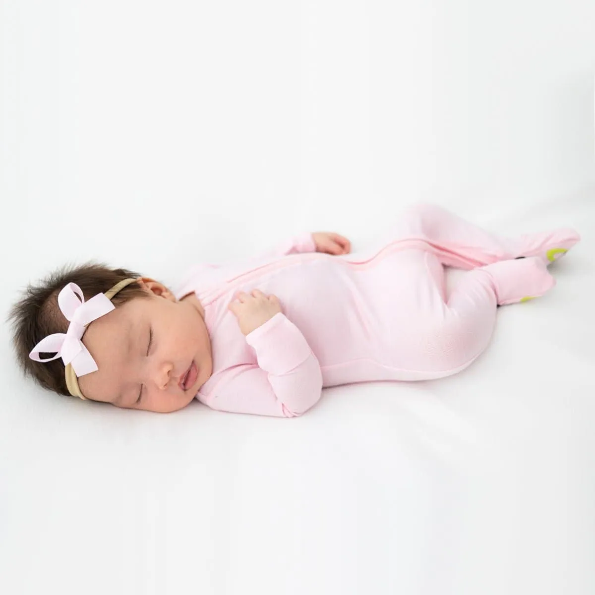 Blush Pink Bamboo Convertible Footie