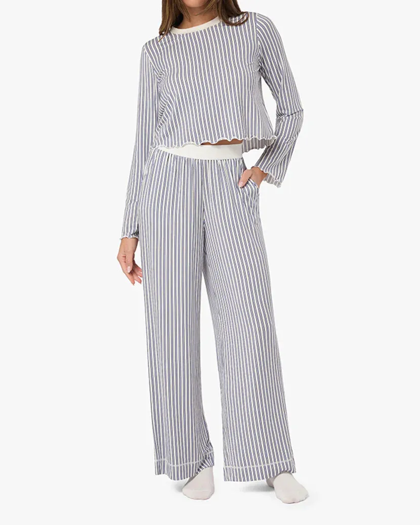 Boxy Crewneck Pajama Top