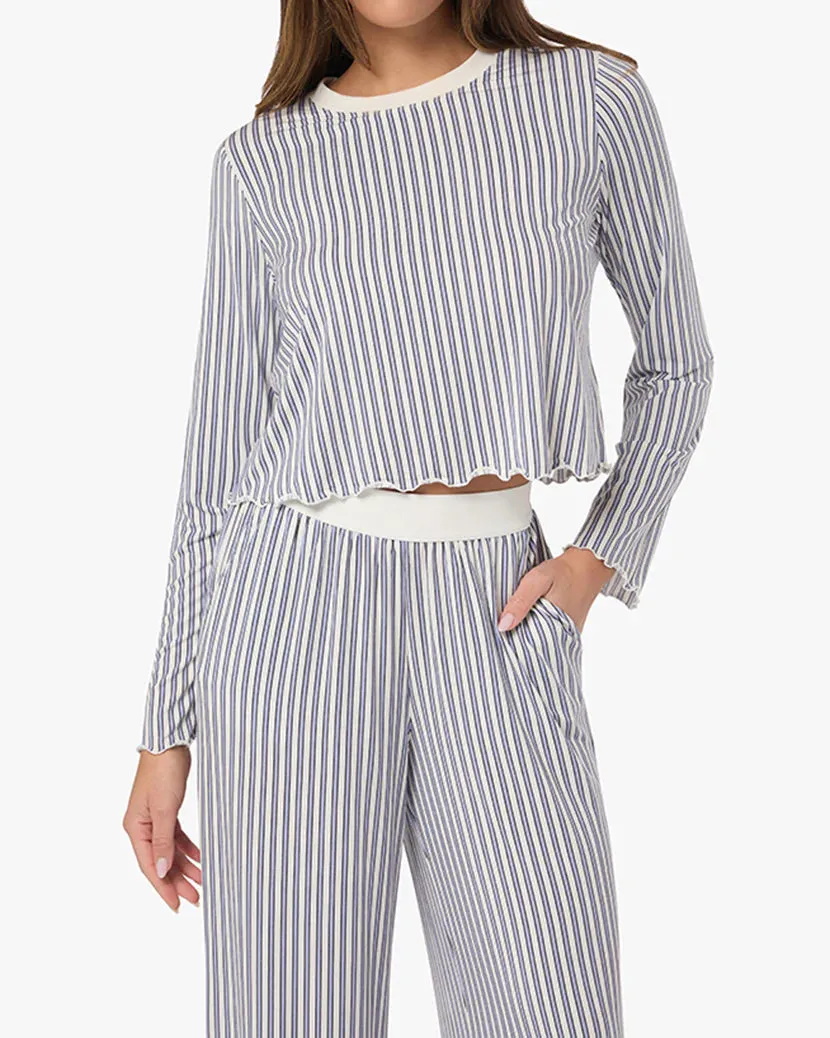 Boxy Crewneck Pajama Top