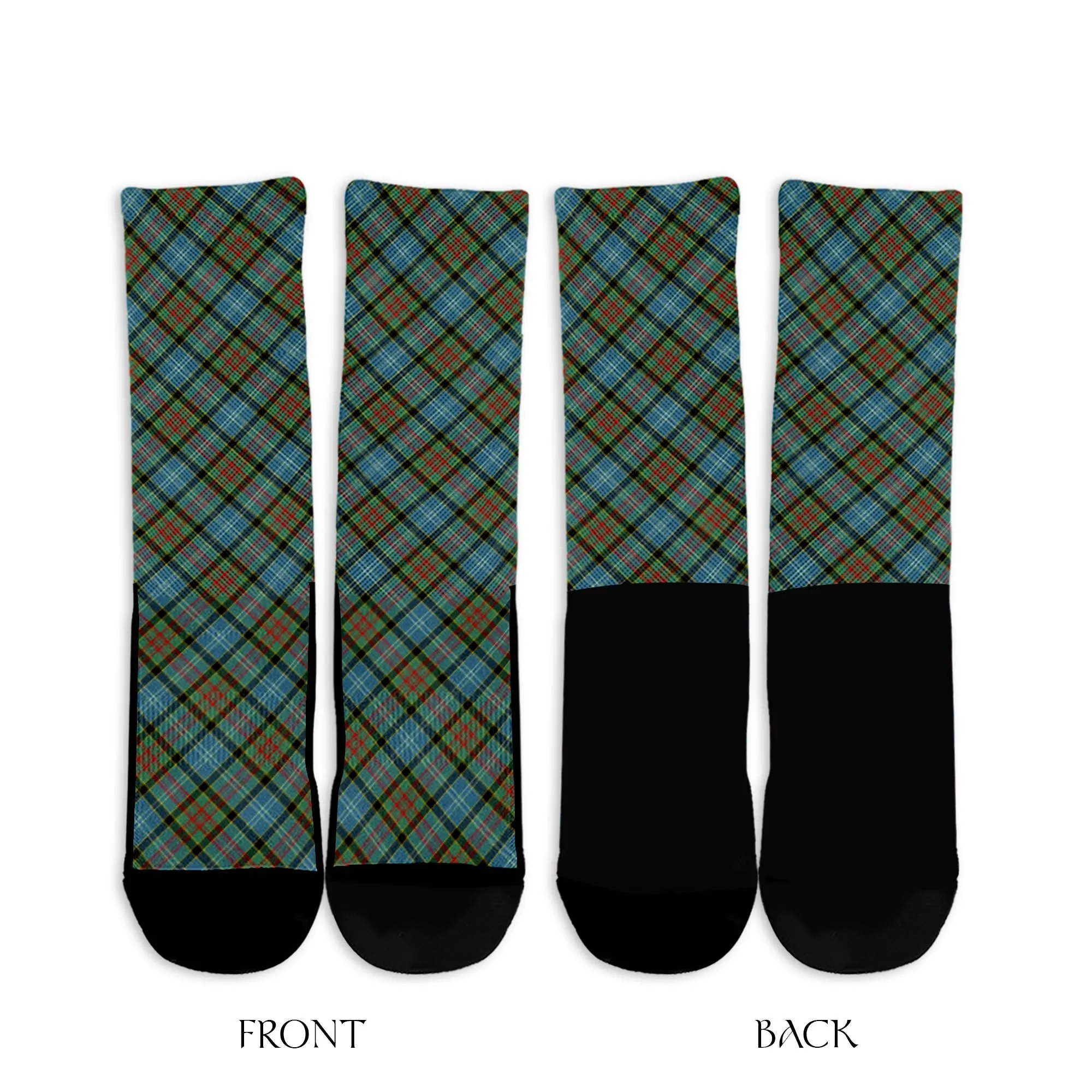 Brisbane Tartan Crew Socks Cross Tartan Style