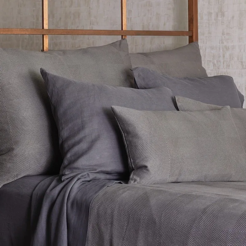 Charcoal Linen Duvet Set by Ann Gish