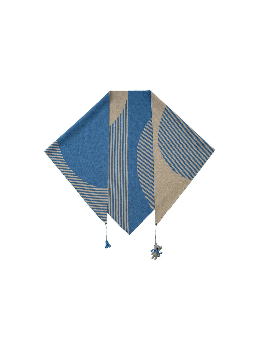 Chowxiaodou Wool Knit Triangle Scarf