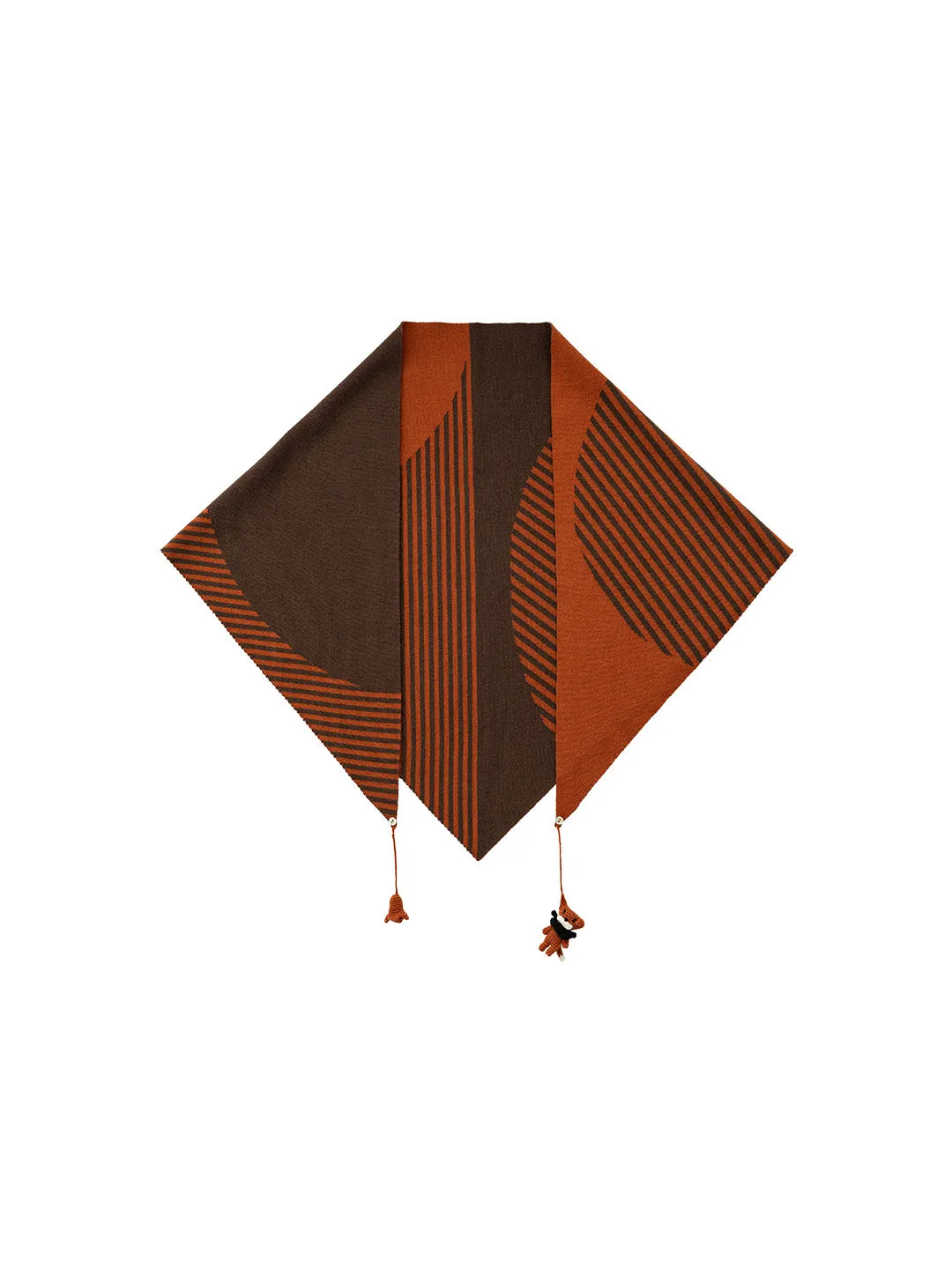 Chowxiaodou Wool Knit Triangle Scarf