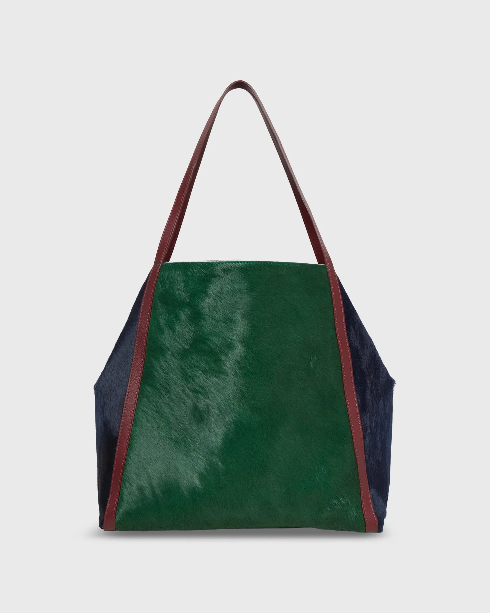 Cita Tote in Hunter/Bordeaux/Navy Pony