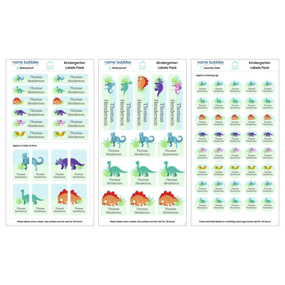 Custom Kindergarten Labels Pack