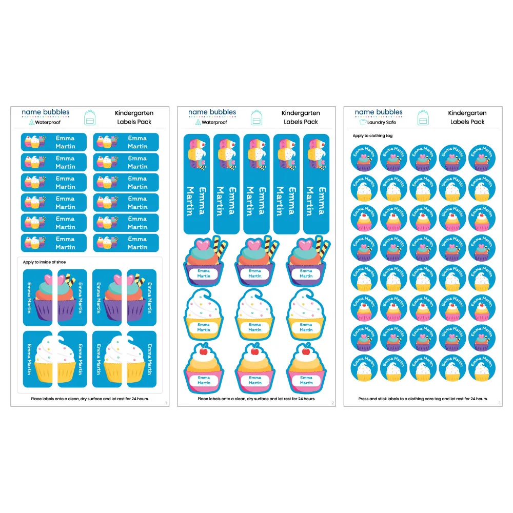 Custom Kindergarten Labels Pack