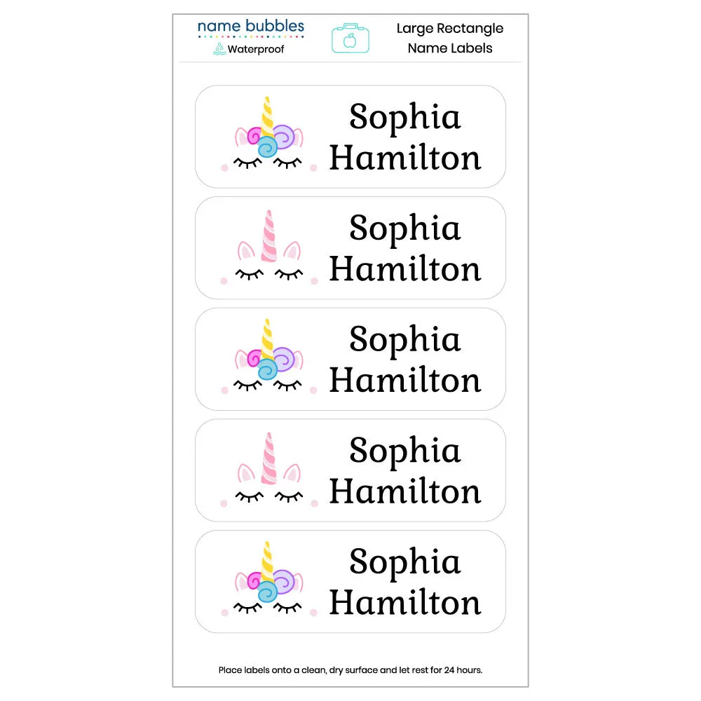 Custom Large Rectangle Name Labels