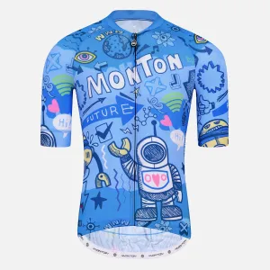 Cycling Jersey Mens LifeStyle Robots Blue