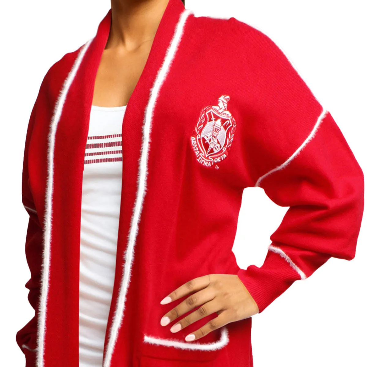 Delta Sigma Theta Cardigan DST Sorority Large Long Duster Cardigan for Women