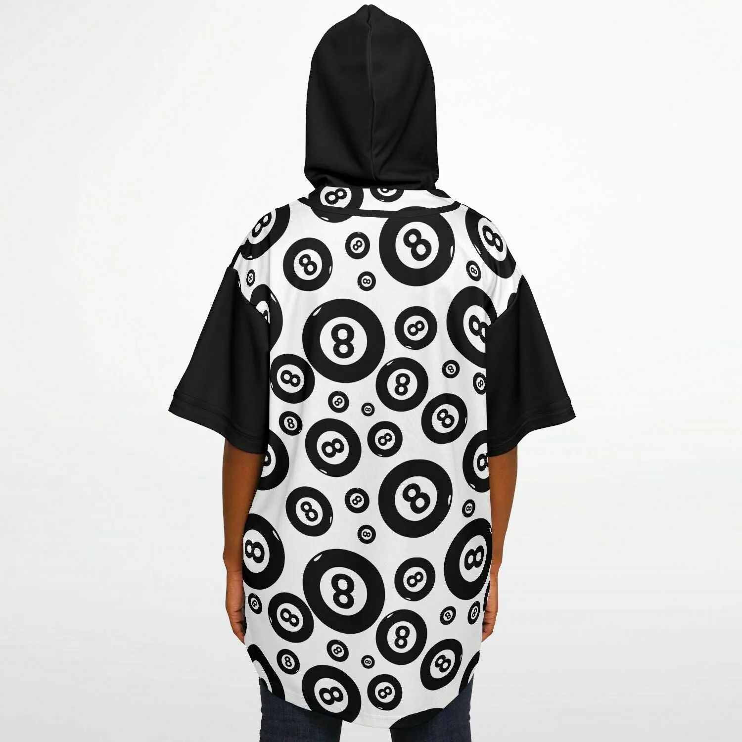 Eight Ball Hooded Baseball Jersey