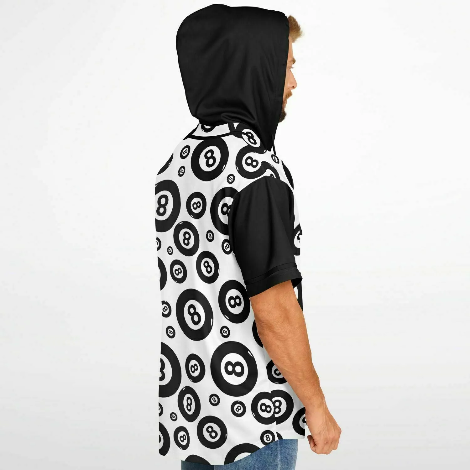 Eight Ball Hooded Baseball Jersey