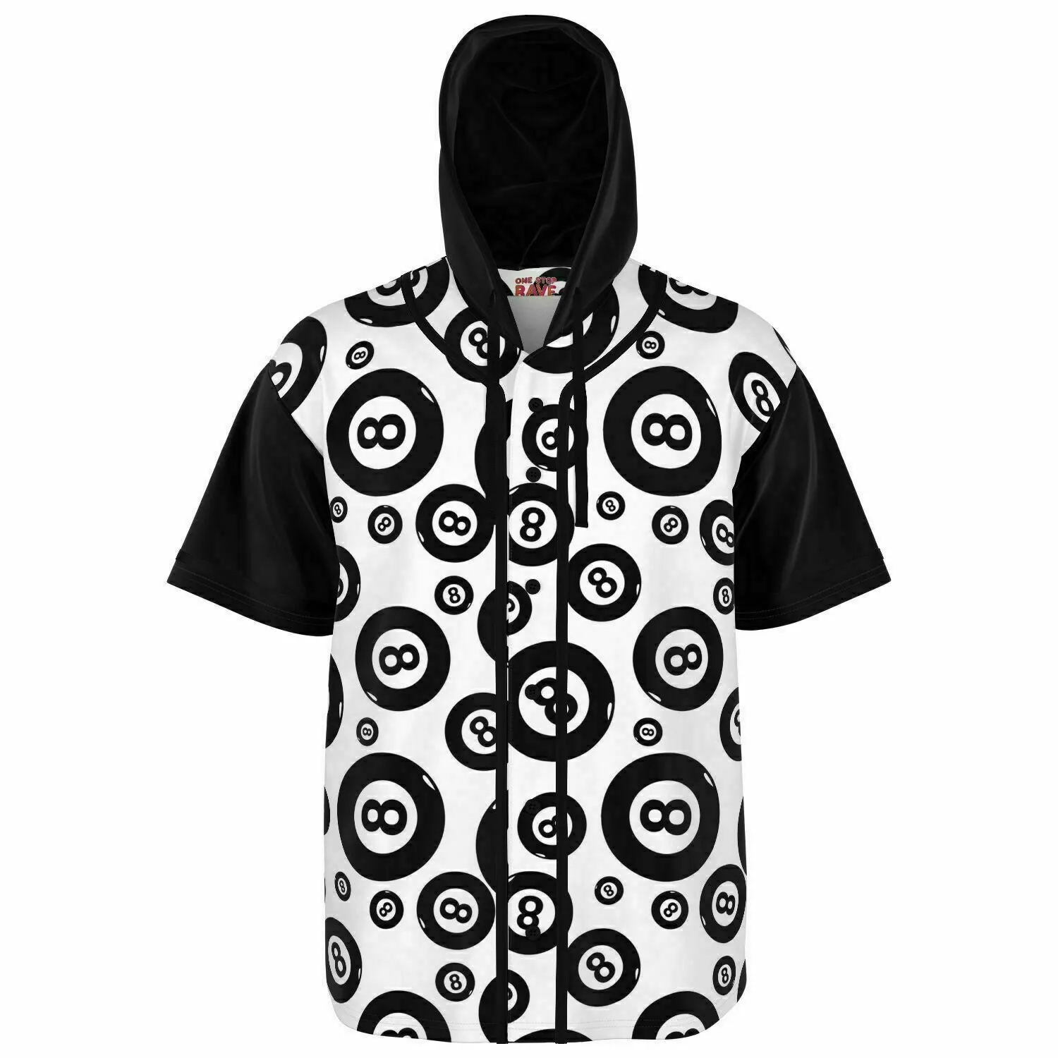 Eight Ball Hooded Baseball Jersey