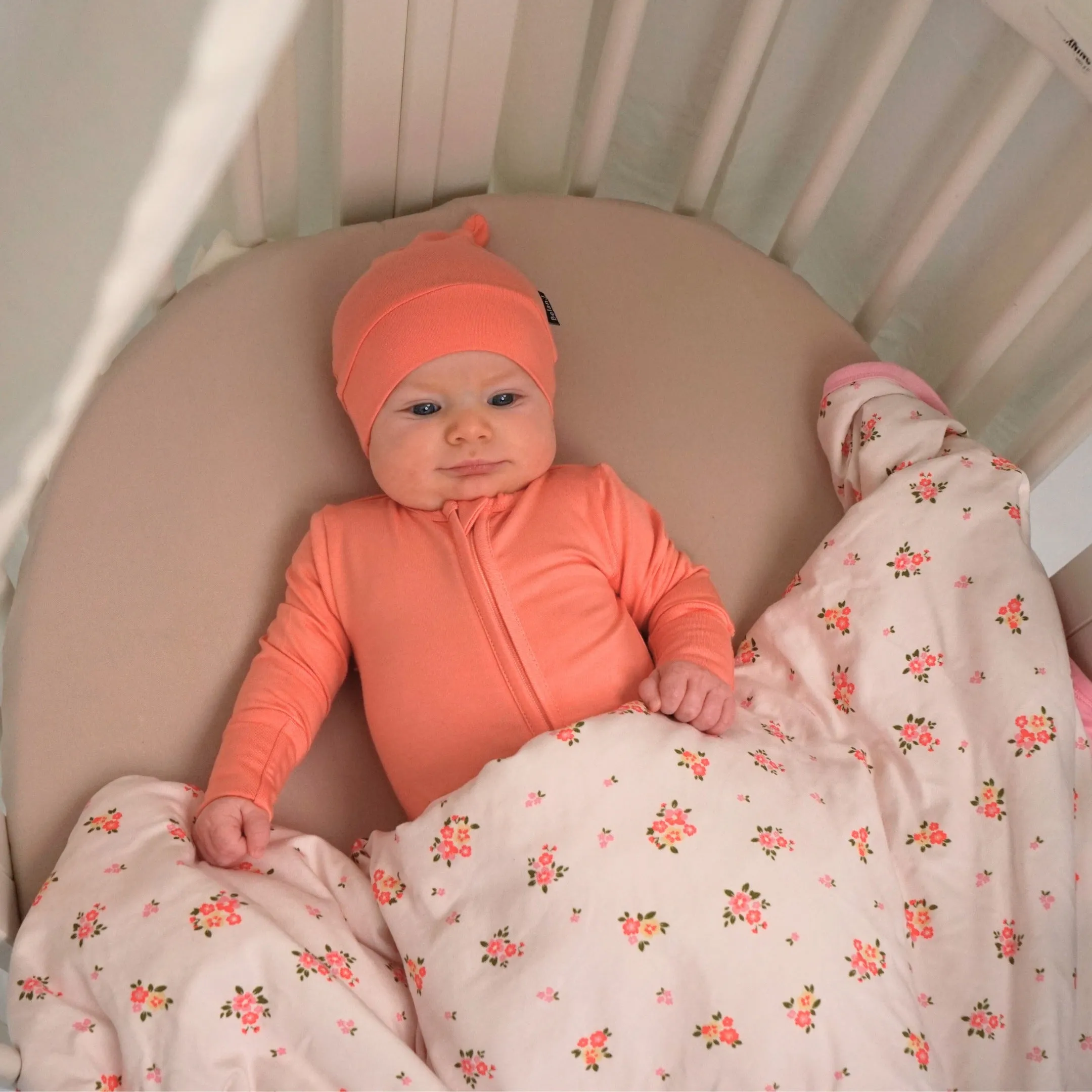 Footed Zipper Sleeper - Coral