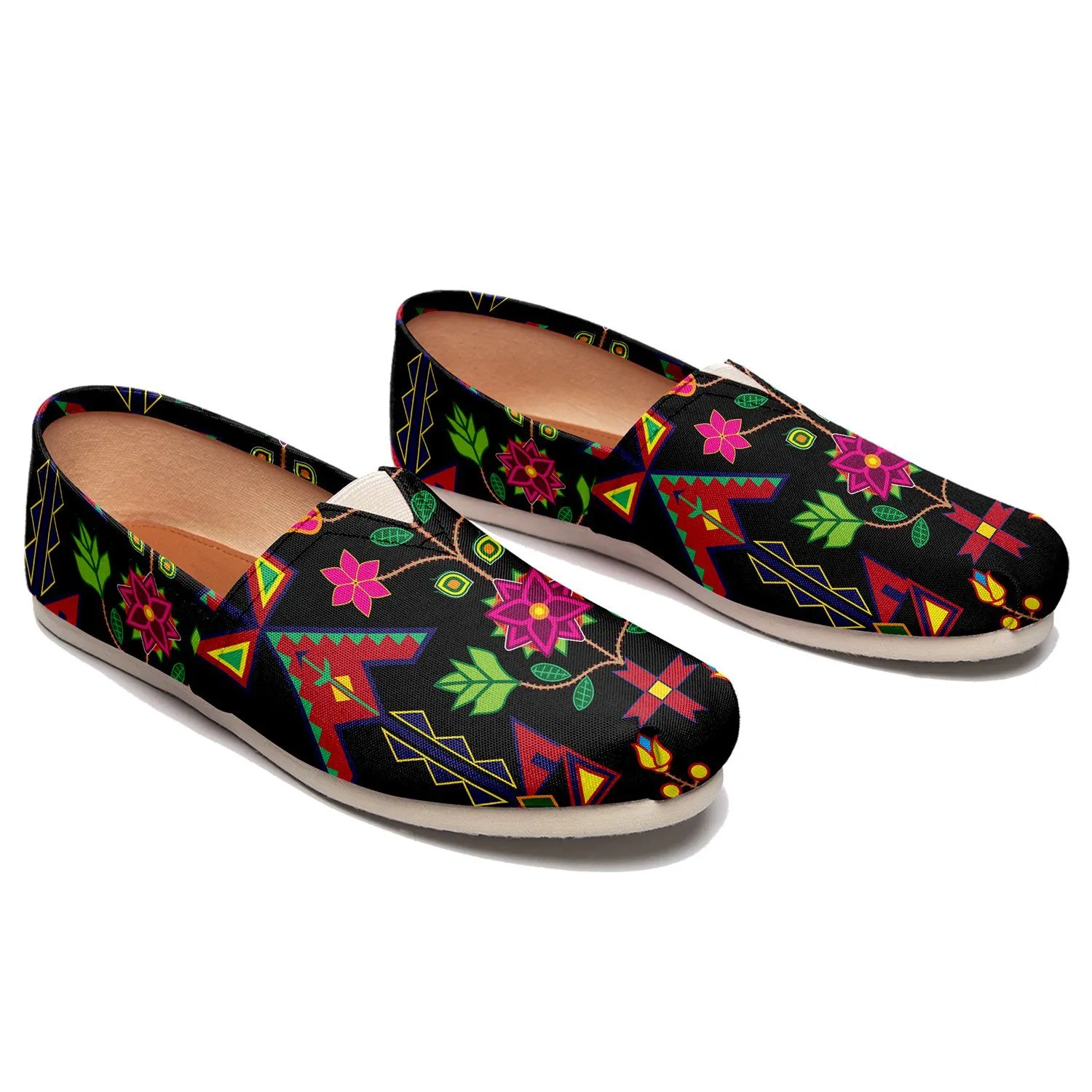 Geometric Floral Spring Slip On