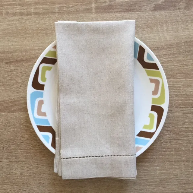 Hemstitch Dinner Napkin Natural 22" Inch