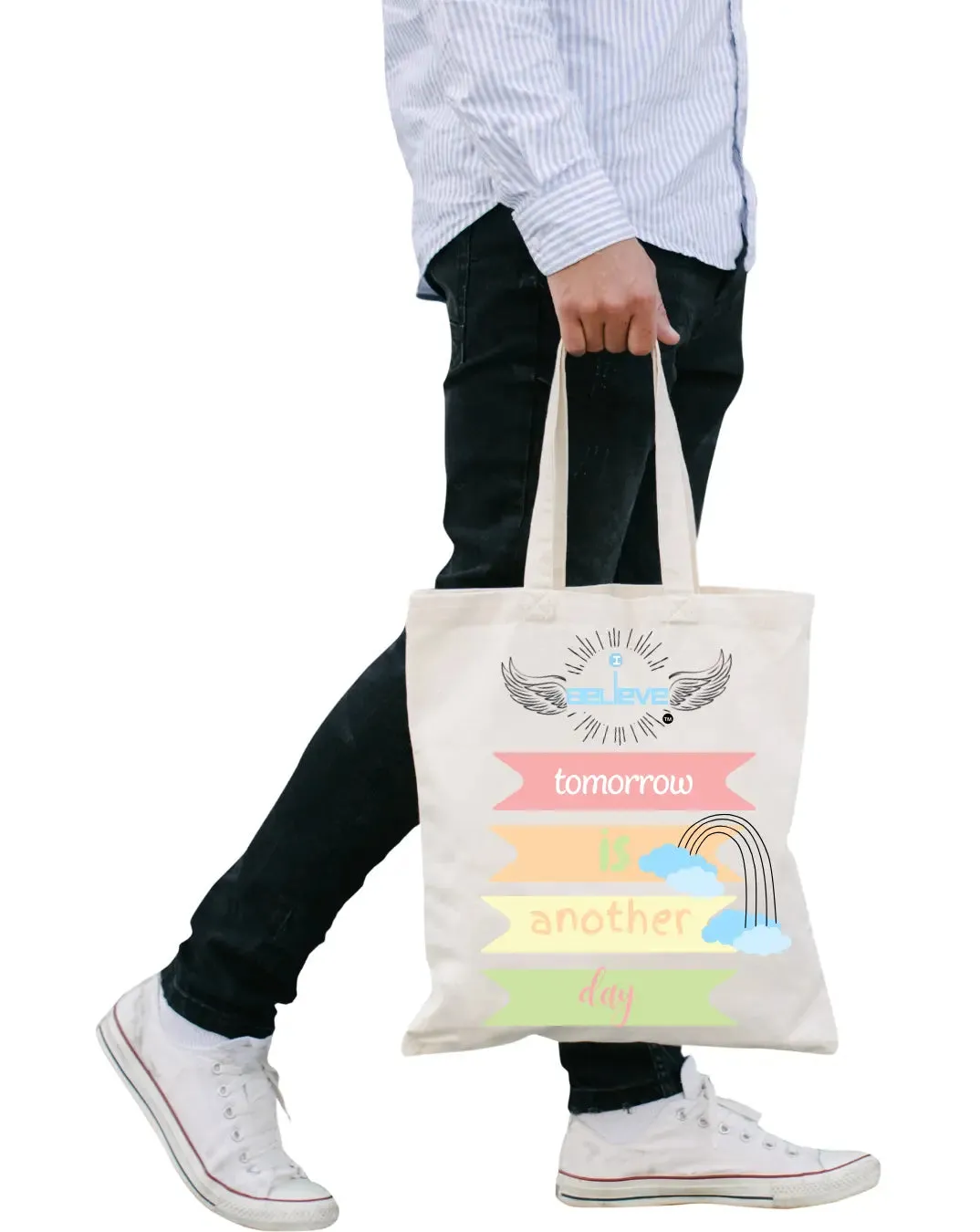 I Believe Another Day Daily Thaila -  Canvas Reusable Bags