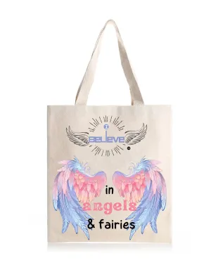 I Believe in Fairies Daily Thaila -  Canvas Reusable Bags