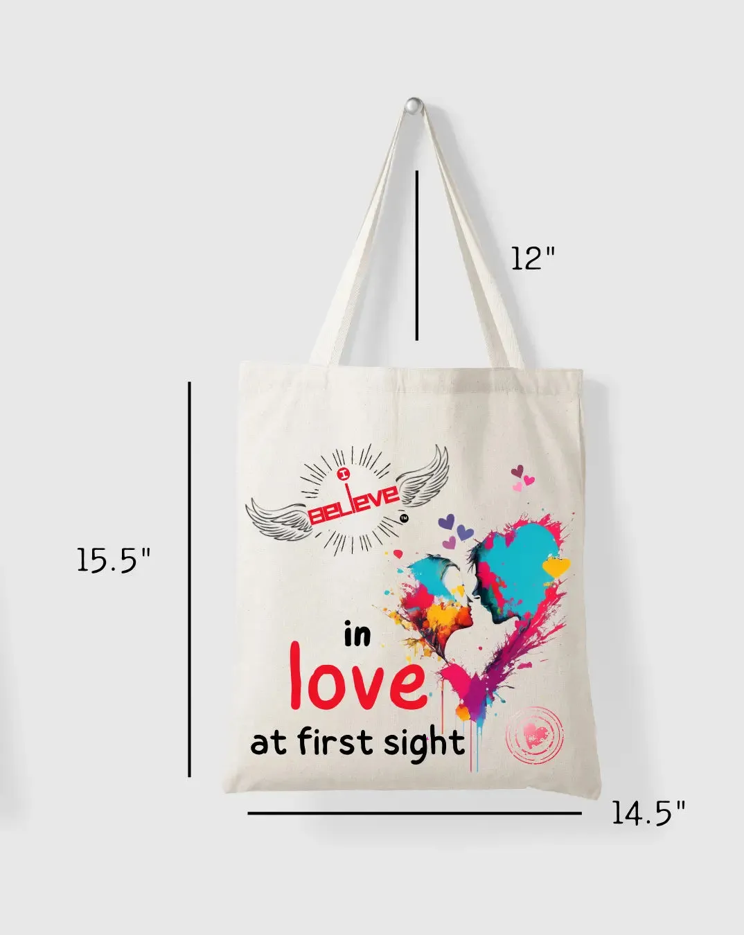 I Believe in Love Daily Thaila -  Canvas Reusable Bags