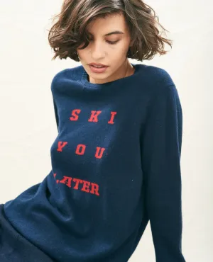 Jumper1234 Ski You Later Navy Crew Knit