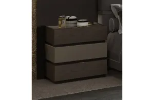 Leo 3 Drawers Nightstand