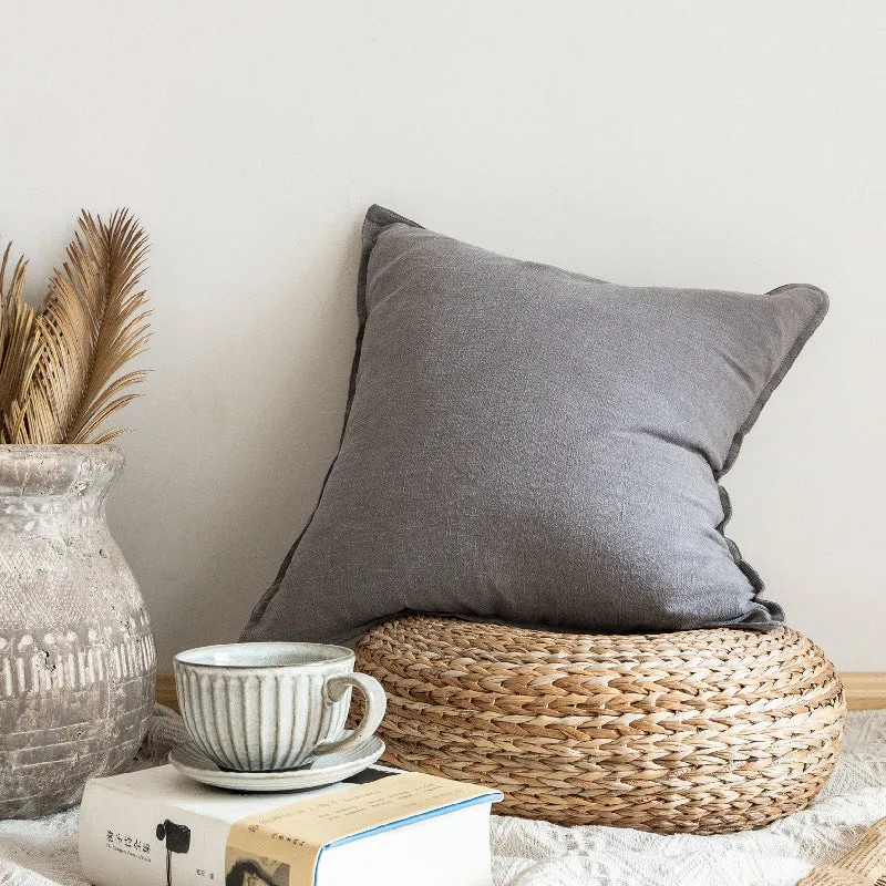 Linen Square Cushion Pillow Back