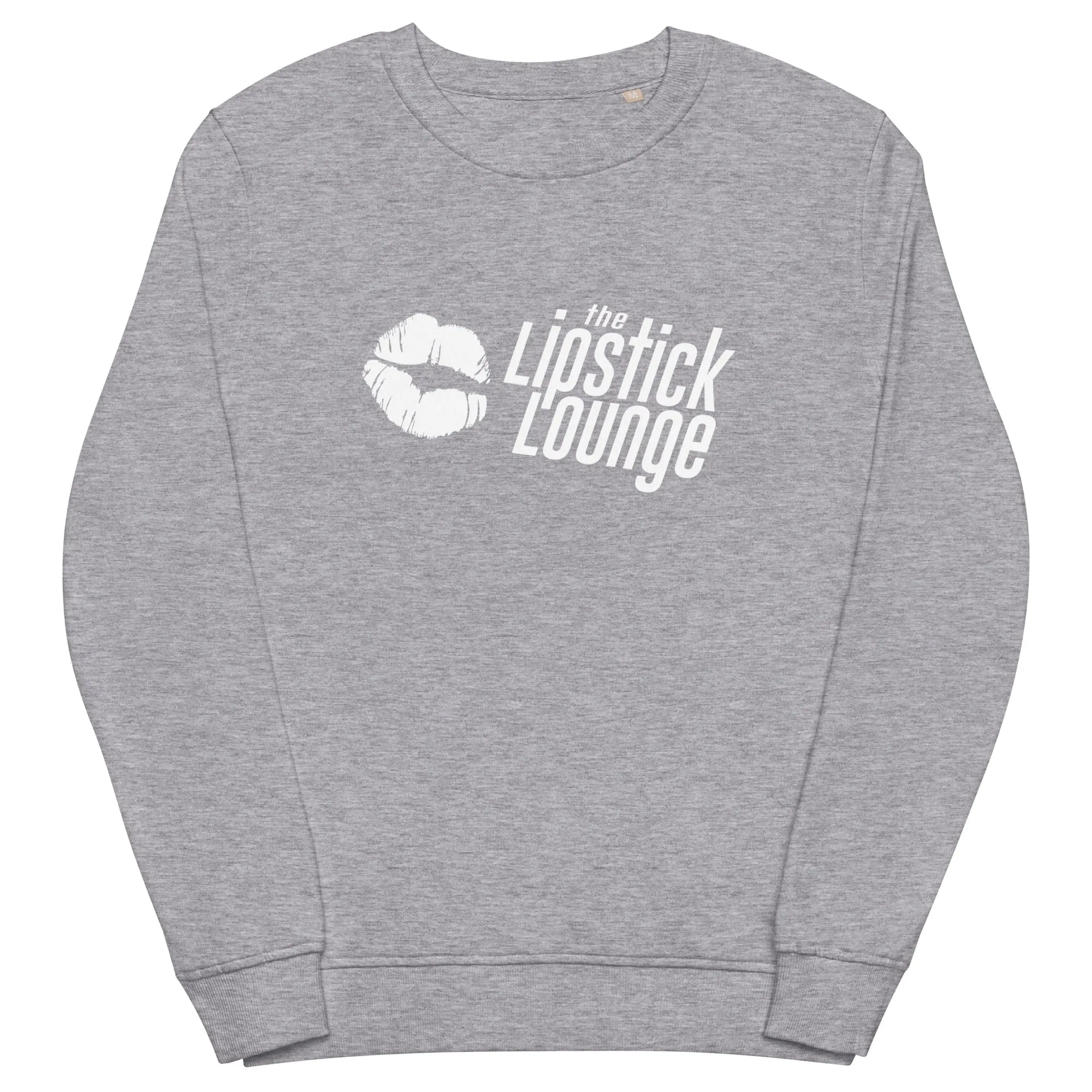 Lipstick Lounge White/Black Logo Medium Weight Sweatshirt