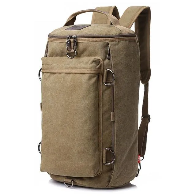 MROYALE™ Men's 3-in-1 Backpack Duffle Tote Outdoor Rucksack 35L Canvas Travel Bag