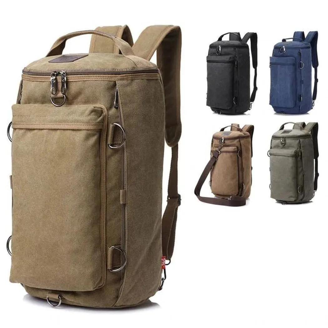 MROYALE™ Men's 3-in-1 Backpack Duffle Tote Outdoor Rucksack 35L Canvas Travel Bag