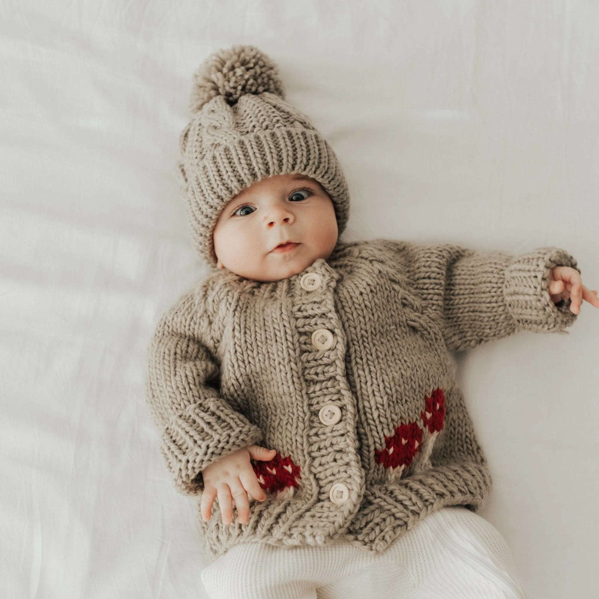 Mushroom Pebble Cardigan Sweater Baby & Toddler