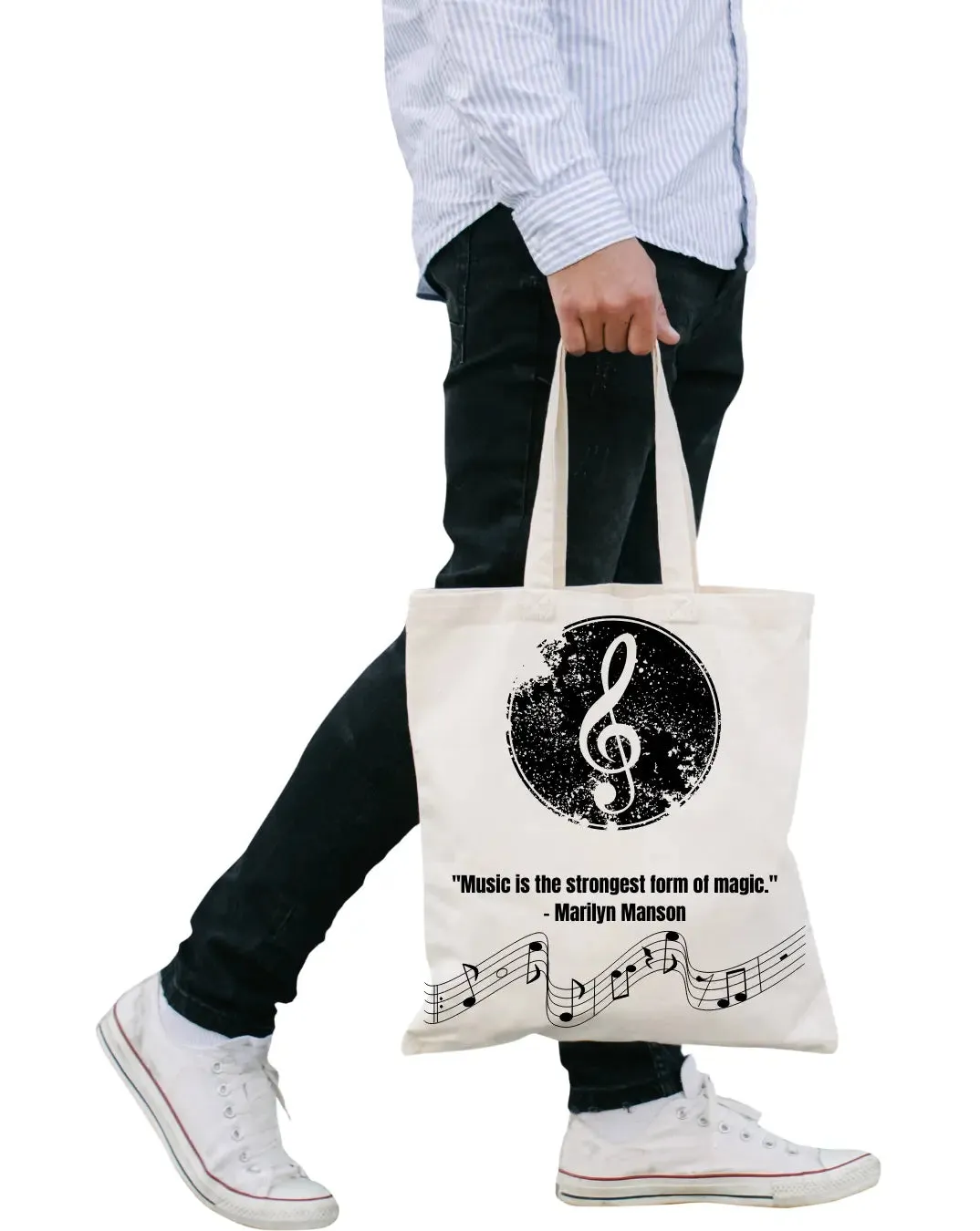 Music  Daily Thaila -  Canvas Reusable Bags