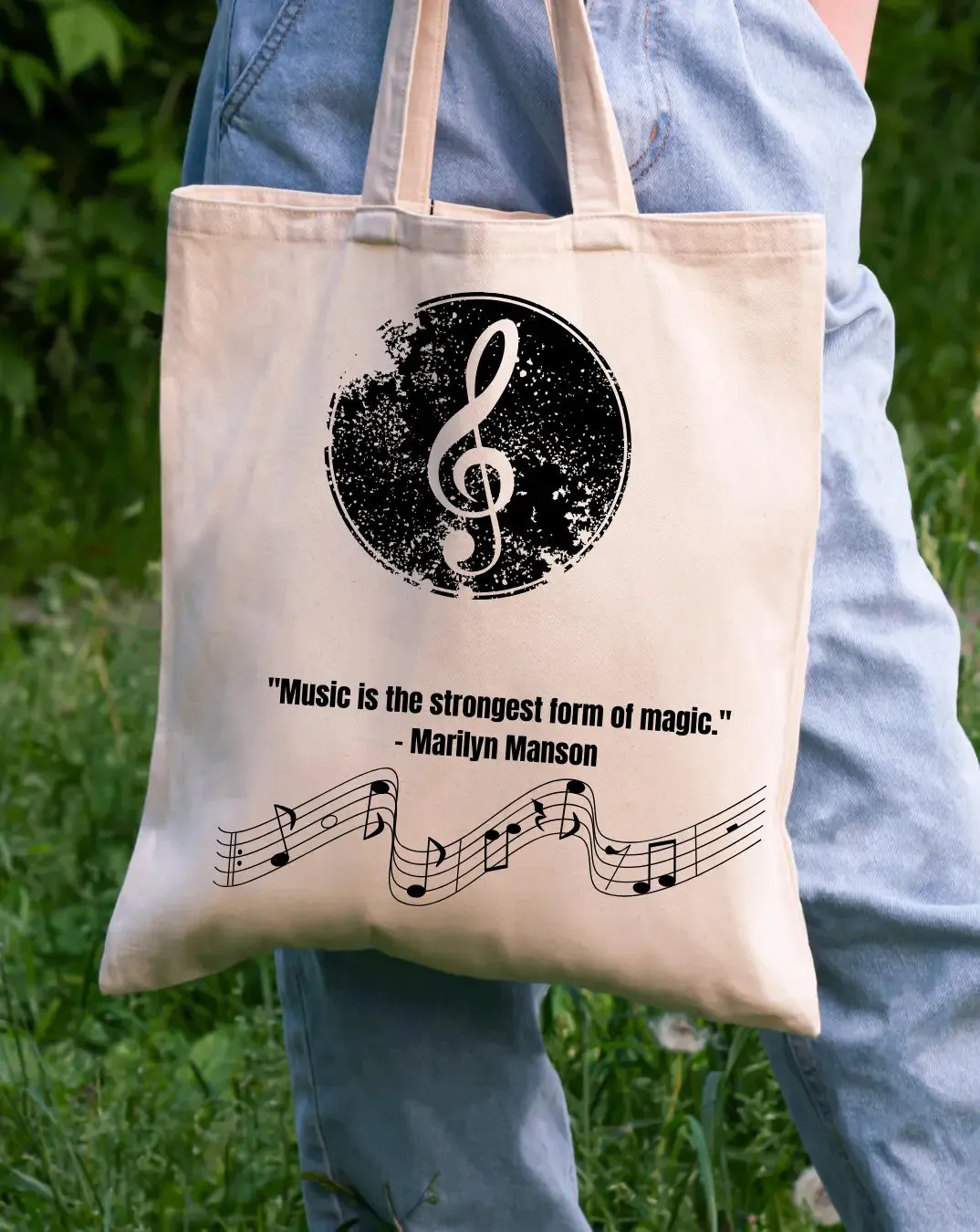 Music  Daily Thaila -  Canvas Reusable Bags