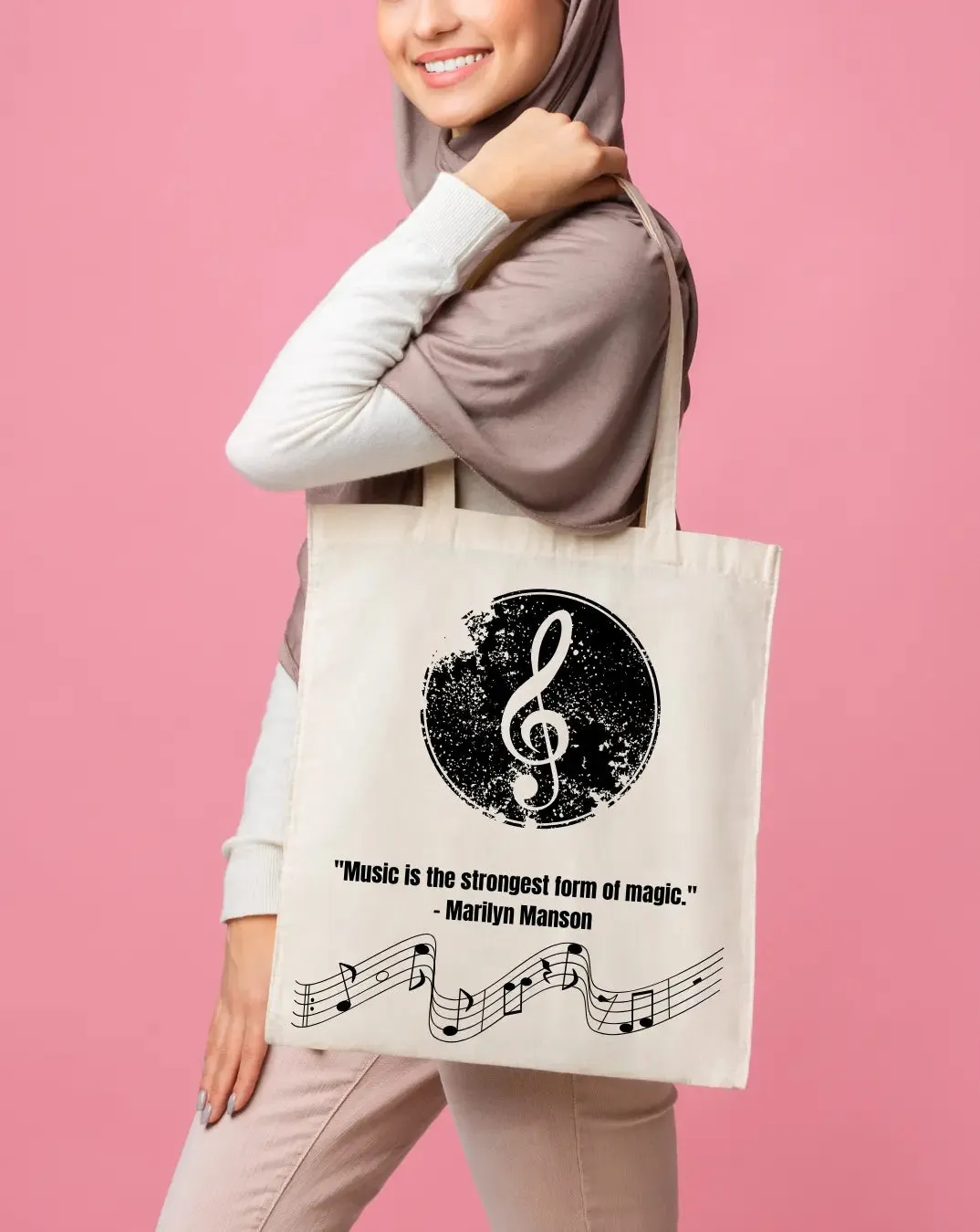 Music  Daily Thaila -  Canvas Reusable Bags