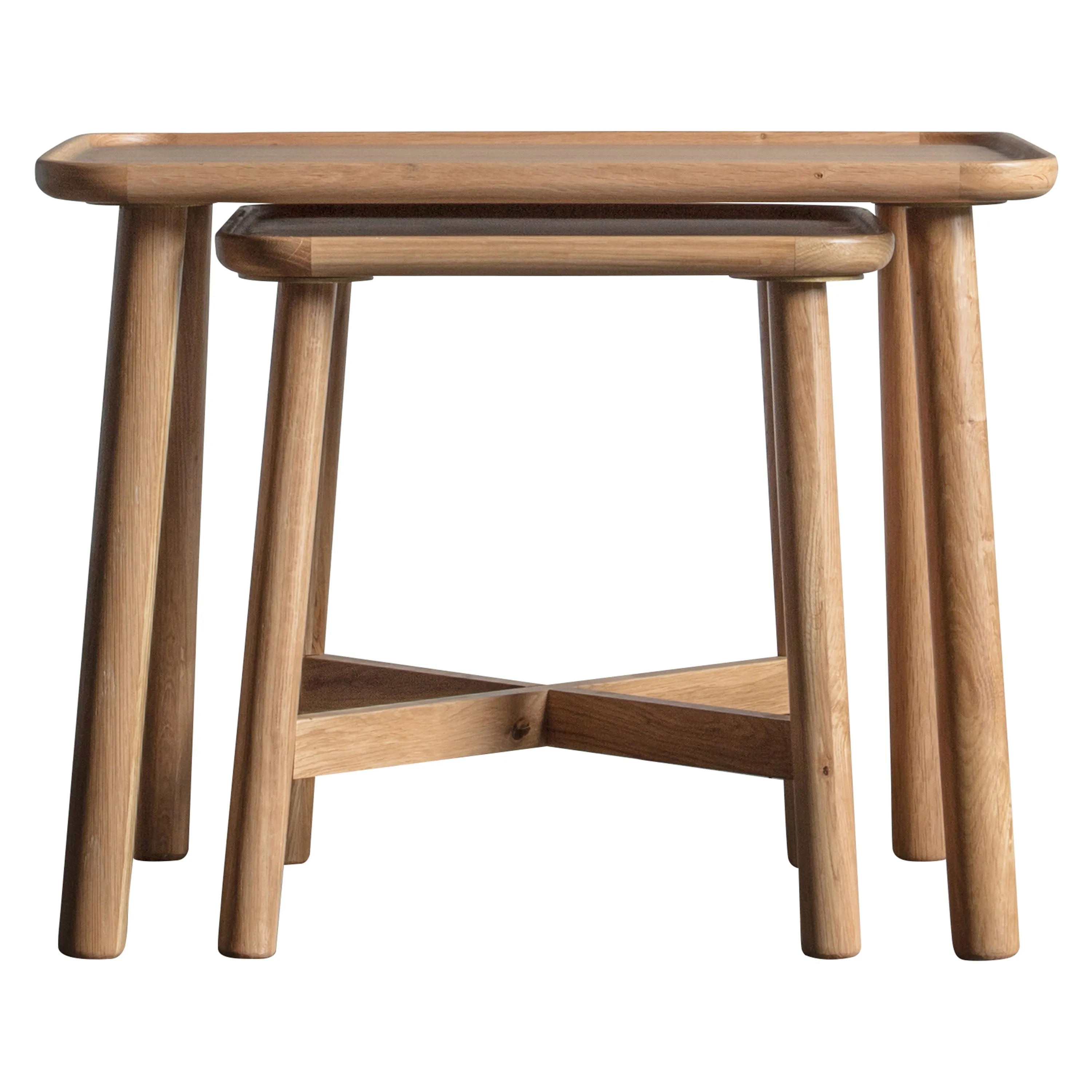 Oakridge Nest Of 2 Solid Oak Side Tables