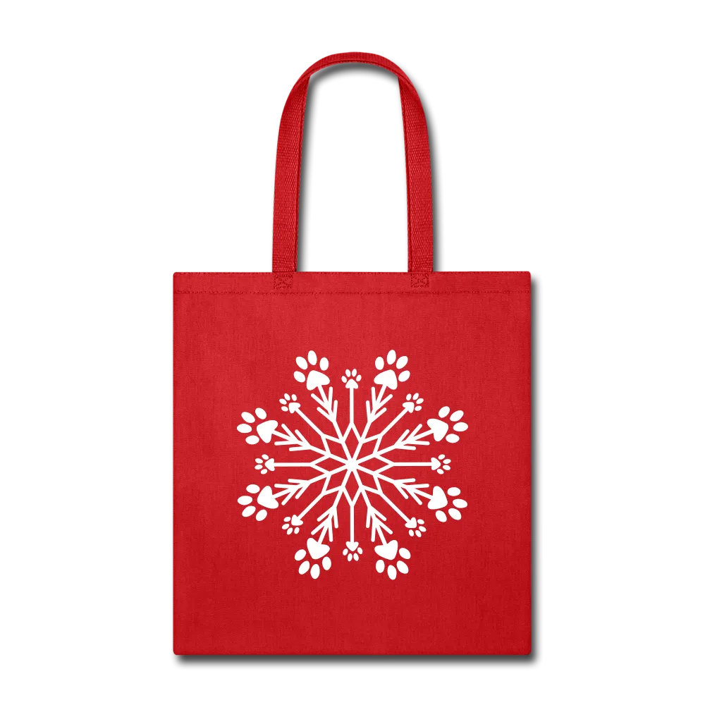 Paw Snowflake Tote Bag