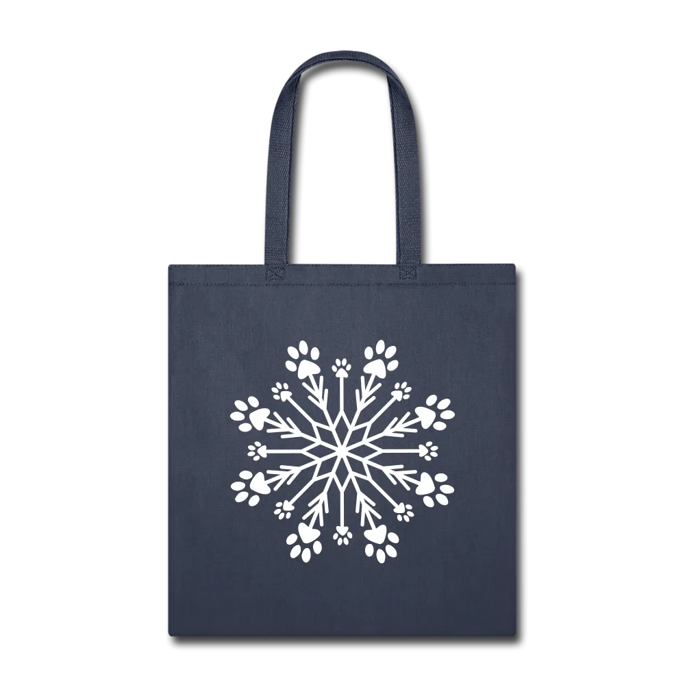 Paw Snowflake Tote Bag