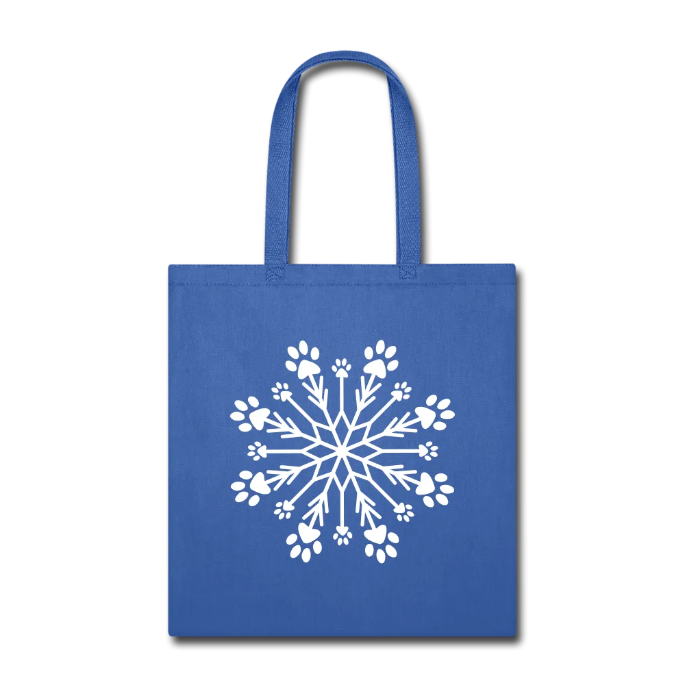 Paw Snowflake Tote Bag