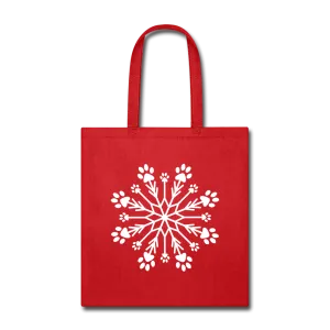 Paw Snowflake Tote Bag