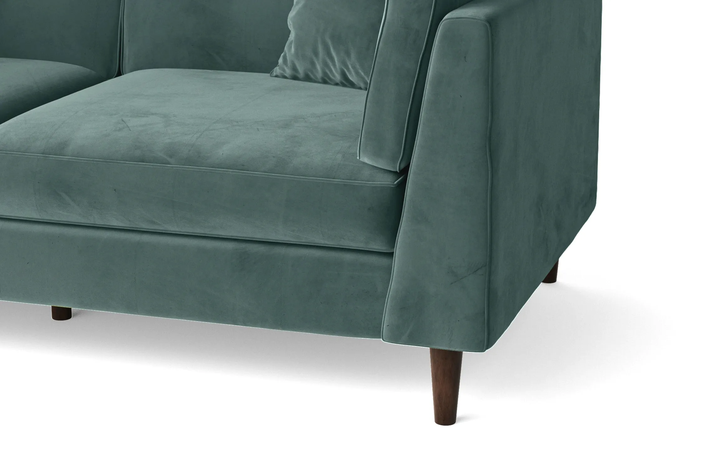 Ragusa 2 Seater Sofa Teal Velvet