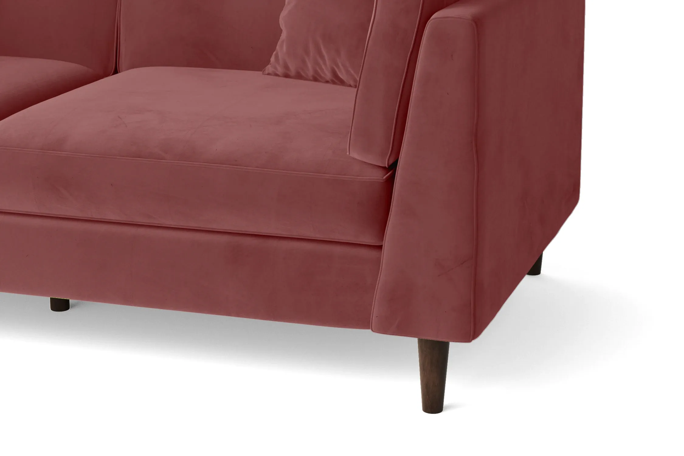 Ragusa 3 Seater Sofa Pink Velvet