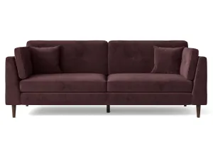 Ragusa 4 Seater Sofa Grape Velvet