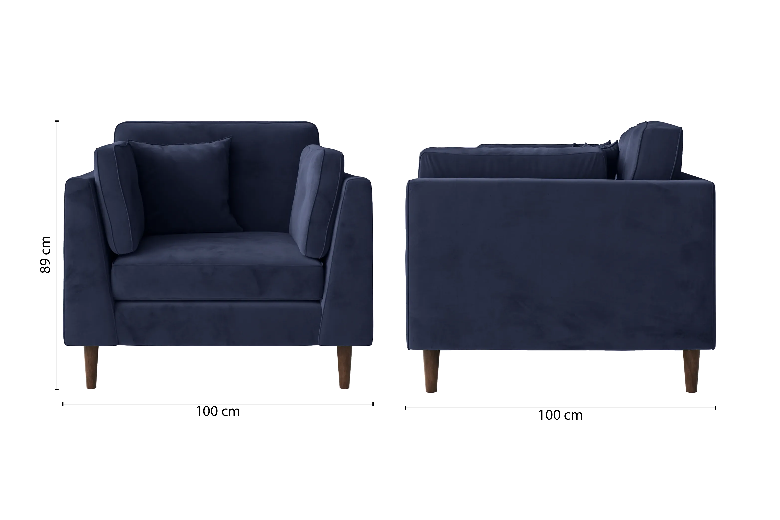 Ragusa Armchair Dark Blue Velvet