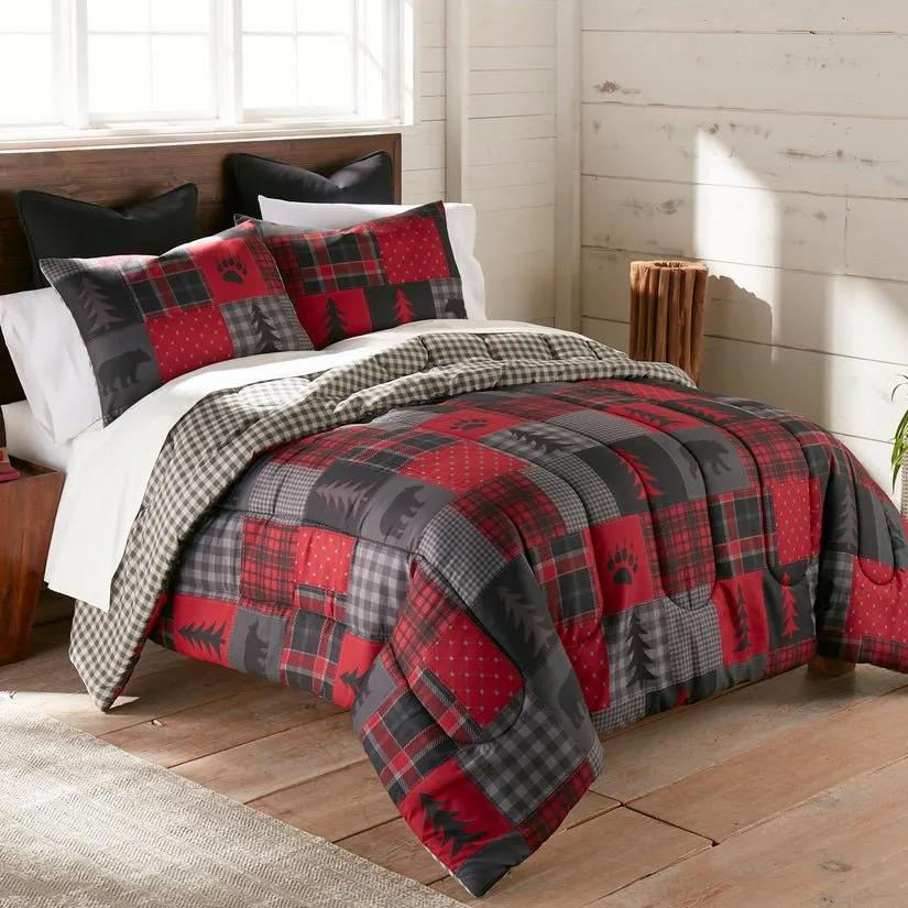 Red Forest Reversible 3-Pc Comforter Set - Queen