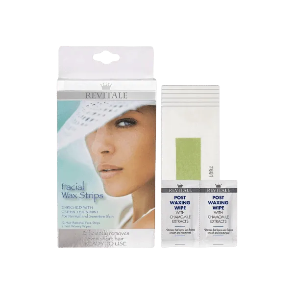 Revitale Facial Wax Strips 12pc